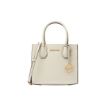 Michael Kors MK Mercer &Uuml;hev&auml;rviline T&auml;helogo Vintage Litchi Tekstuuriga Nahast Akordionikott Naiste k&auml;ekotid Kreemjas 35S1GM9M2L-289 Medium