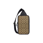 Coach Sullivan 16 Klassikaline Monogramm Prindiga T&otilde;mblukuga Kaetud L&otilde;uend Kividnahast &Otilde;la- v&otilde;i Crossbody Kott V&auml;ikesed Meeste kotid Khaki C9865-QBTUP Basic Set (Bag+Dust Bag)