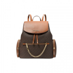 Michael Kors Mk Jet Set Logo Klassikaline Prindiga Kaetud L&otilde;uend Pol&uuml;ester Ja Pol&uuml;uretaan Seljakott Suur Naiste seljakott Pruun 35T1GTTB3B-BROWN Basic Set (Bag+Dust Bag)