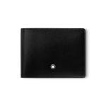 Montblanc Meisterst&uuml;ck Heksagonaalne Valge T&auml;he Logo Nahast Kaardihoidja Rahakott Meeste rahakott Must MB14548 Basic Set (Bag+Dust Bag)