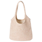Miu Miu Ivy Litritega Eemaldatava Logotr&uuml;kiga K&auml;ekott Naiste &Otilde;lakott Roosa 5BG231_ACP8_F0236_V_OLO Gift Set(Basic Set+Box+Shopping Bag) white