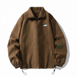 Meeste p&uuml;stkrae Vintage avar jakk Pilot Korea Street Trend Riietus T&otilde;mblukuga &otilde;pilaste vabaaja mantel L khaki