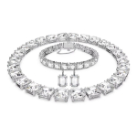Swarovski Millenia Roodiumiga kaetud kaelakee Moodne Mitmek&uuml;lgne Peen komplekt Segal&otilde;ikega Naiste kaelakee H&otilde;be 5656351 Silver White,F