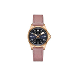 Hamilton Khaki Pilot Series Automaatne Mehaaniline Liikumine Veekindel Kell 36 Sinine Ketas Roostevabast Terasest Korpus Nahkrihm Naiste kellad H76245840 H76245840