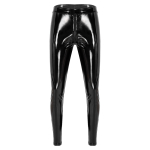 Meeste Kahepoolse Lukuga P&uuml;ksid M&auml;rja V&auml;limusega Patendinahast Skinny Fit Klubi Riietus 4XL black