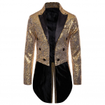 L&auml;ikivad Kuldsete Litritega S&auml;delev Frakk &Uuml;likonajakk Meeste Kaherealine Pulma Peigmehe Tuxedo Bleiser Meeste Peo Lava Ballikleit Kost&uuml;&uuml;m S