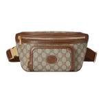 Gucci GG Supreme Bež L&otilde;uendist V&ouml;&ouml;kotid, Pruunist Nahast &Auml;&auml;ris, Omavahel Lukustuvad G-d, Kuldne Riistvara, Meeste V&ouml;&ouml;-Risti-Keha Kott Igap&auml;evaseks Reisimiseks 733240-92THG-8563 Basic Set (Bag+Dust Bag)
