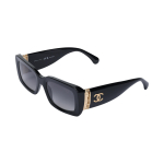 Chaneli logo ristk&uuml;likukujulised p&auml;ikeseprillid Unisex p&auml;ikeseprillid Must CH5534-C622/S8 Basic Packaging-Eyeglass Case+Box