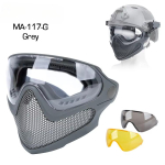 Taktikaline piloodimask Airsoft Terasv&otilde;rk Versioon Mask T&auml;isn&auml;gu 3 Udumisvastase Klaasiga FAST Kiivri jaoks Laskmine CS S&otilde;jam&auml;ng MA-117 OD
