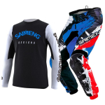 motokrossi riietekomplekt lastele Noorte s&auml;rgi ja p&uuml;kste komplektid laps roheline Mootorratta must 3 4 5 6 7 8 9 10 aastat Maastikus&otilde;idu &uuml;likond sinine oranž Enduro kross poiss t&uuml;druk XXL-28