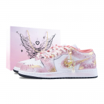 Jordan Air Jordan 1 Pink Dreamy Madalad Vintage Korvpallijalatsid Unisex Kuldne Pulber 553560-025(Team836-) 38.5