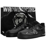 Nike Air Force 1 07 Wan Hua Tang, Never Compromise, Box Slip Resistant Low top Skateboard Shoes Unisex Premium Black CW2288-001(Team113-S-BOX) 36.5 gray