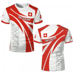 &Scaron;veits &Scaron;veitsi T-s&auml;rk MMA Poks Muay Thai Rahvuslipp Treening Prindi 3D Unisex Naised Mehed Kiiresti Kuivav Fitness Treening J&otilde;usaal Sport Vabaaja T&auml;navar&otilde;ivad S