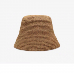 Suvine Kootud Cloche &Auml;mbrim&uuml;ts &Uuml;hev&auml;rviline P&auml;ikesem&uuml;ts Naistele Prantsuse Retro Stiilis Lai &Auml;&auml;r K&auml;sit&ouml;&ouml;na Valmistatud Strohm&uuml;ts Couture Derby Naiste M&uuml;ts pruun
