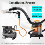 MEIMEI- 2IN1 Auto Siseviimistluse &Otilde;hupuhur ja Tolmuimeja P&uuml;stol Reguleeritava &Otilde;huvoolu Otsikuga, Puhastusp&uuml;stol Puhub Kiiresti Mustuse Eemale NONE