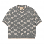(NAISTE) Gucci GG Villane Boucl&eacute; Jacquard Top 'Hall Ivoor' Naiste 770059-XKCNA-1130 M