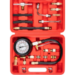 0-140PSI K&uuml;tuser&otilde;hu Testri Komplekt, Diislik&uuml;tuse Diagnostika T&ouml;&ouml;riist Autodele, Veoautodele ja Mootorratastele, Sisaldab Mitmesuuruse Adaptereid K&uuml;tusepumba Tuvastamiseks punane