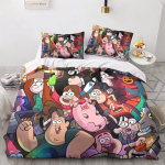 Multikas Gravity Falls Tekikott Padjap&uuml;&uuml;r Bill Cipher Voodipesu Komplekt Poiss T&uuml;druk Magamistoa Kaunistus Lapsed &Uuml;he- v&otilde;i Kahekohaline Suurus 70x133cm