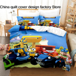 Armas Bob the Builder Voodipesu Komplekt 3D Prinditud Tekikott Padjap&uuml;&uuml;r Laste Magamistuppa Kodu Tekstiil &Uuml;heinimese T&auml;is Suurus Queen Suurus King Suurus EU Single(135x200cm)