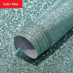 S&auml;delev Glitter L&auml;ikiv Kangas Liimipaber Eemaldatav Kontaktpaber Kappidele Isekleepuv Magamistoa Seinale Sahtlitele Riiulitele DIY (baby blue,40 cm (W) x 1 M (L)) beebi sinine v&auml;rv