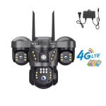 15MP WiFi/4G kaamera kolme objektiiviga IP-kaamerad 8K HD &ouml;ise n&auml;gemisega videovalve liikumise tuvastamine 360&deg; monitor nutika kodu kaitse CCTV 4G Camera