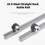 1 tk Pikkus 0,3/0,5M Sirge Hammaslatt ja Hammasratas 1-3 vormi Hammaste Ribi Juhtsiin Metallist Kaldus CNC Hammaslatt 0.5 module