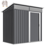 Aiamajake, T&ouml;&ouml;riistakuur akendega, Ventilatsiooniavadega, L&uuml;kanduks, Veekindel teras, Ilmastikukindel, Tumehall 195 x 122 x 182 cm tumehall v&auml;rv