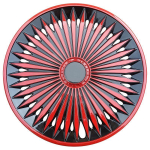 Universaalne roostevabast terasest rattakatte kate Baoya ja teistele mudelitele 12-inch Phantom Style Red and Black (Four)