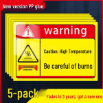 K&otilde;rge temperatuuri hoiatusm&auml;rk: Ettevaatust - Kuum pind, &Auml;rge puudutage, V&auml;ltige p&otilde;letusi. High-Temperature Burns (5 Pages PP) - 20x30cm