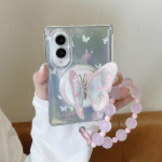 Korea Laserliblikuga Armas Magnetiline Telefonikott Samsung Galaxy Z Fold 8 Fold8 jaoks Kate Statiivi ja K&auml;epidemega Hoidikud Magsafe jaoks Galaxy Z Fold 8