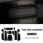 Jeep Avenger Automaatne 2023 2024 2025 2026 jaoks Silikoonist libisemisvastane pilupadi Auto uksepilu matt Veekindel tolmukindel Lisatarvikud Black LHD / for Jeep Avenger black