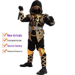Uus Halloweeni Cosplay Kost&uuml;&uuml;m: Laste animatsioon ja ninja riided, Naruto ja samurai riided S (3-5 years, height 90-100cm) black