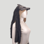 P&otilde;hjamaise Hundi Pea Karusnahast Peakate: Viikingistiilis Cosplay & Halloweeni Mask must