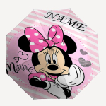 Personaalne nimi Minnie prindiga vihmavari - Automaatne avamine/sulgemine, Kaheksanurkne vastupidav raam, Automaatselt kokkupandav vihmavari Three-fold umbrella