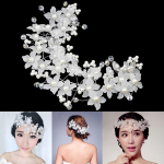 Mood Faux Pearl Flower Peakatted Naiste pruudi pulmapeo juuste aksessuaarid