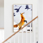 Teemantmosaiik Fox T&auml;is&uuml;mmargune teemantmaaling Loom Teemanttikandid Kotkas Rhinestones Pildid 20X30CM