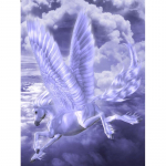 T&auml;is&uuml;mmargune puur Teemanttikandid Pegasus Fantasy 5D DIY Teemantmaal Ristpistes Rhinestone 20X30CM