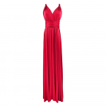 Seksikad naised Boho Maxi Club Kleit Sidemega Pikk Kleit Pidu Mitmesuunaline Pruutneitsid Convertible Infinity XL punane