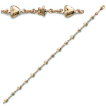 Les Tr&eacute;sors De Lily [D7340] - Bracelet Plaqu&eacute; Or 'M&eacute;lodie d'Amour' dor&eacute; - 18 cm 5 mm kuld