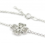 Les Tr&eacute;sors De Lily [I3738] - Bracelet Argent 'Tr&egrave;fle' argent&eacute; (rhodi&eacute;) - 15 mm h&otilde;be