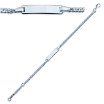 Les Tr&eacute;sors De Lily [L3816] - Gourmette Argent 'Bambino' rhodi&eacute; - 15 cm 3 mm h&otilde;be
