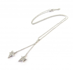 Les Tr&eacute;sors De Lily [N6861] &ndash; h&otilde;bedane kaelakee  Stars  h&otilde;bevalge (roodiumiga kaetud) h&otilde;be