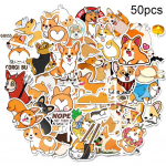 NO.KK 50tk Cartoon Corgi Dog Adhesive Veekindel kleebis Kleebised Kohver K&uuml;lmkapi sisekujundus