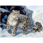 T&auml;ielik 5D Teemantmaaling Leopard Lumes Tikand Ristpistes Kodukaunistus K&auml;sitsi valmistatud kingitus 60x80cm