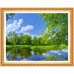 5D teemantmaal looduskaunistusega ristpistega t&auml;is&uuml;mmargune puur Rhinestone teemant kodukaunistus 20X30CM