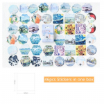 46tk Kunstigalerii kleebiste komplekt Minimaali joonistuskleebis Kleebis P&auml;evik Kiri Kinkepitser A6422