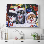 5D teemantmaal, t&auml;isnurkne puur Teemanttikandid Ristpistes puumosaiikpilt Kodukaunistus Full Round (20X30CM)