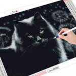 5D teemantmaali uustulnuk Loomade kasside pildid kividest Teemanttikandite m&uuml;&uuml;k V&otilde;ilillemosaiigiga k&auml;sit&ouml;&ouml;komplekt Full Round (20X30CM)