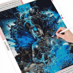 Teemantmaalikomplekt Religioon Rhinestones 5D DIY Teemanttikandid Ristpistes Buddha t&auml;ismosaiigist sisekujundus koduks Full Round (20X30CM)