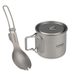 Lixada k&ouml;&ouml;gin&otilde;ude komplekt Ultralight Titanium Cup koos kokkupandava &otilde;htus&ouml;&ouml;giga 550ml gray